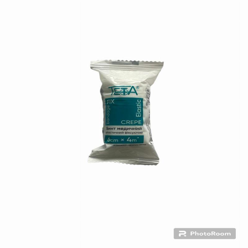 Бинт еластичний фіксуючий Teta®, 6cm x 4m